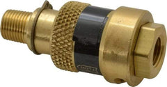 Coilhose Pneumatics - 1/8" Pipe, FNPT x MNPT, Brass Lockout Valve - 150 Max psi, Brass Sleeve - Benchmark Tooling
