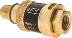 Coilhose Pneumatics - 1/4" Pipe, FNPT x MNPT, Brass Lockout Valve - 150 Max psi, Brass Sleeve - Benchmark Tooling