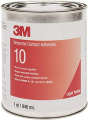 3M - 32 oz Can Amber Contact Adhesive - Series 10, 30 min Working Time, Bonds to Cardboard, Ceramic, Foam, Glass, Metal, Paper & Wood - Benchmark Tooling