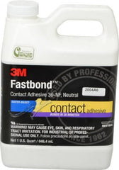 3M - 32 oz Can Natural Contact Adhesive - Series 30NF, 15 to 30 min Working Time, 4 hr Full Cure Time, Bonds to Cardboard, Ceramic, Fabric, Fiberglass, Foam, Glass, Leather, Metal, Plastic, Rubber, Vinyl & Wood - Benchmark Tooling