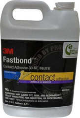 3M - 1 Gal Bottle Natural Contact Adhesive - Series 30NF, 15 to 30 min Working Time, 4 hr Full Cure Time, Bonds to Cardboard, Ceramic, Fabric, Fiberglass, Foam, Glass, Leather, Metal, Plastic, Rubber, Vinyl & Wood - Benchmark Tooling