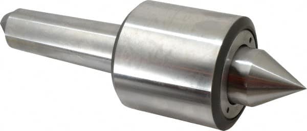 Riten - MT5 Taper Shank, 3-3/4" Head Diam 16,000 Lb Capacity Live Center - 3,200 Max RPM, 3-27/32" Head Length, 1-7/8" Point Diam, 2-1/4" Point Len, 8,000 Lb Max Workpc, Standard Point - Benchmark Tooling