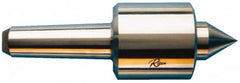 Riten - MT7 Taper Shank, 4-5/8" Head Diam 30,000 Lb Capacity Live Center - 3,000 Max RPM, 3-27/32" Head Length, 2" Point Diam, 2-1/4" Point Len, 14,000 Lb Max Workpc, Standard Point - Benchmark Tooling