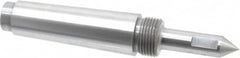 Riten - 5/8" Head Diam, Steel Long Point Solid Dead Center - 4MT Morse Taper, 5/8" Point Diam, 2-1/4" Point Length - Benchmark Tooling