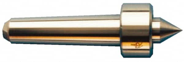 Riten - Jarno 6 Taper Shank, 1-1/4" Head Diam 1,500 Lb Capacity Live Center - 1,000 Max RPM, 3/4" Long Case, 3/4" Point Diam, 13/16" Point Len, 300 Lb Max Workpiece, Standard Point - Benchmark Tooling