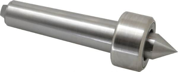 Riten - MT4 Taper Shank, 2-1/8" Head Diam 6,750 Lb Capacity Live Center - 1,000 Max RPM, 1-3/16" Head Length, 1" Point Diam, 1" Point Len, 1,800 Lb Max Workpc, Standard Point - Benchmark Tooling