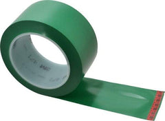 3M - Green Solid Color Vinyl Tape - 2" Wide x 5.2 mil Thick, General Traffic - Benchmark Tooling
