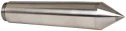 Riten - 0.475" Head Diam, Carbide-Tipped Steel Standard Point Solid Dead Center - 1MT Morse Taper, 0.475" Point Diam, 3-5/16" OAL - Benchmark Tooling