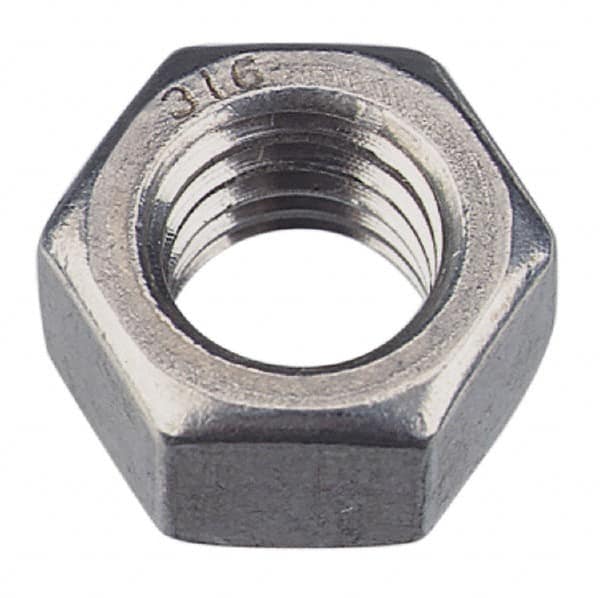 Value Collection - M22x2.50 Metric Coarse Steel Right Hand Hex Nut - 32mm Across Flats, 18mm High, Zinc-Plated Finish - Benchmark Tooling