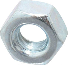 Value Collection - 1/4-20 UNC Steel Right Hand Hex Nut - 7/16" Across Flats, 7/32" High, Zinc Clear Finish - Benchmark Tooling