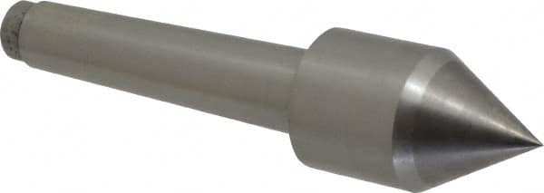 Riten - 1-1/4" Head Diam, Carbide-Tipped Steel Standard Point Solid Dead Center - B&S 7 Brown & Sharpe Taper, 1-1/4" Point Diam - Benchmark Tooling