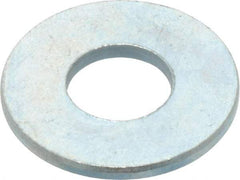 Value Collection - 1/4" Screw, Steel USS Flat Washer - 0.307" ID x 0.749" OD, 0.08" Thick, Zinc-Plated Finish - Benchmark Tooling