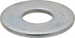 Value Collection - 1/2" Screw, Steel USS Flat Washer - 0.557" ID x 1-1/2" OD, 0.132" Thick, Zinc-Plated Finish - Benchmark Tooling