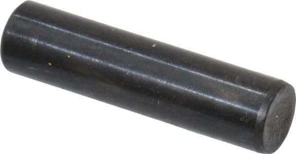 Holo-Krome - 5mm Diam x 20mm Pin Length Grade 8 Alloy Steel Standard Dowel Pin - Black Luster Finish, C 60 (Surface) & C 50-58 Hardness, 1 Beveled & 1 Rounded End - Benchmark Tooling