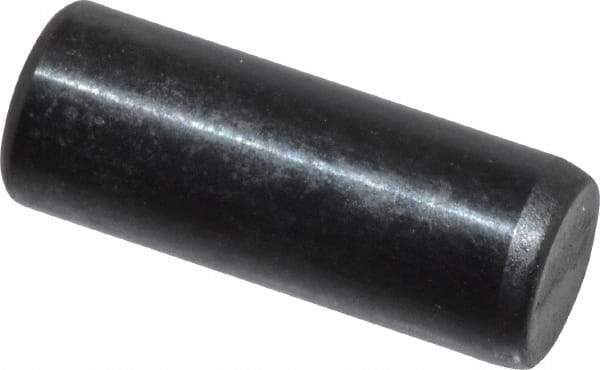 Holo-Krome - 6mm Diam x 16mm Pin Length Grade 8 Alloy Steel Standard Dowel Pin - Black Luster Finish, C 60 (Surface) & C 50-58 Hardness, 1 Beveled & 1 Rounded End - Benchmark Tooling