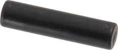 Holo-Krome - 6mm Diam x 25mm Pin Length Grade 8 Alloy Steel Standard Dowel Pin - Black Luster Finish, C 60 (Surface) & C 50-58 Hardness, 1 Beveled & 1 Rounded End - Benchmark Tooling