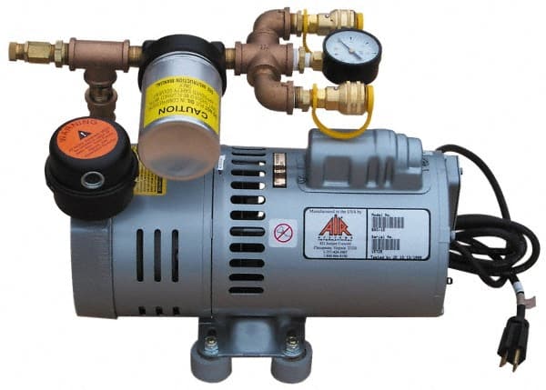 AIR Systems - Supplied Air (SAR) Compressors; Includes Filtration Panel & Hose: No ; Maximum Number of Connections: 2-Man ; Coupling Type: Schrader ; Maximum PSI: 10 ; Cubic Feet per Minute (CFM): 9.00 ; Horsepower (HP): 0.75 - Exact Industrial Supply