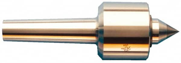 Riten - MT2 Taper Shank, 2-1/8" Head Diam 2,600 Lb Capacity Live Center - 6,000 Max RPM, 2" Head Length, 1" Point Diam, 1-1/4" Point Len, 440 Lb Max Workpc, Standard Point - Benchmark Tooling