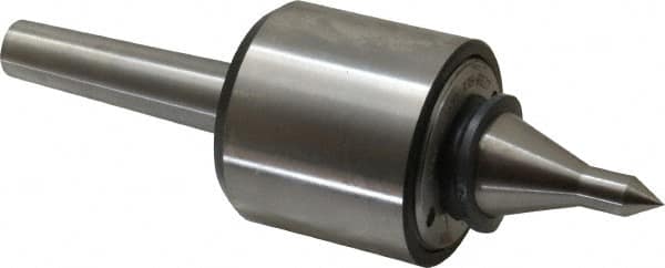 Riten - MT2 Taper Shank, 2-1/8" Head Diam 2,600 Lb Capacity Live Center - 6,000 Max RPM, 2" Head Length, 3/8" Point Diam, 2" Point Len, 310 Lb Max Workpc, 2" Tip Diam, Long Point - Benchmark Tooling