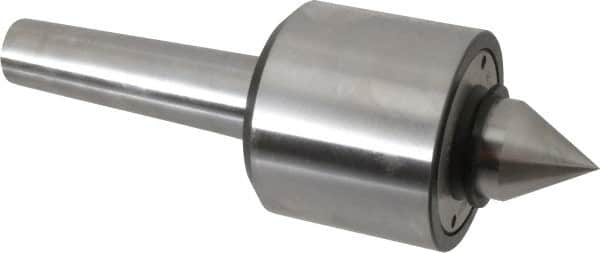 Riten - MT4 Taper Shank, 3-1/16" Head Diam 4,500 Lb Capacity Live Center - 4,000 Max RPM, 2-25/32" Head Length, 1-3/8" Point Diam, 1-13/16" Point Len, 2,100 Lb Max Workpc, Standard Point - Benchmark Tooling