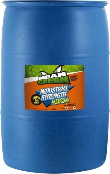 Mean Green - 55 Gal Drum Cleaner/Degreaser - Liquid, Biodegradable, Low Odor - Benchmark Tooling