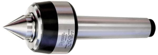 Royal Products - MT6 Taper Shank, 4" Head Diam 10,080 Lb Capacity Live Center - 3,500 Max RPM, 3.15" Head Length, 2" Point Diam, 2.31" Point Len, 4,080 Lb Max Workpc, 13-7/32" OAL, Standard Point - Benchmark Tooling