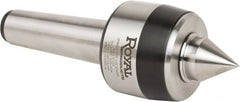 Royal Products - MT5 Taper Shank, 3.45" Head Diam 8,960 Lb Capacity Live Center - 3,500 Max RPM, 2.81" Head Length, 1-1/4" Point Diam, 1.84" Point Len, 3,260 Lb Max Workpc, 10-1/4" OAL, Standard Point - Benchmark Tooling