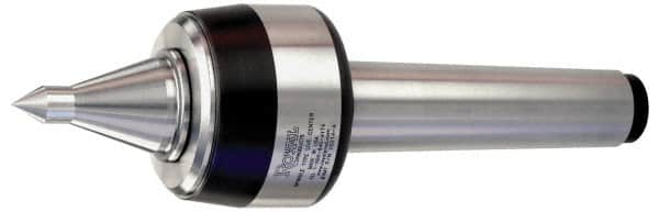 Royal Products - MT6 Taper Shank, 4" Head Diam 8,420 Lb Capacity Live Center - 3,500 Max RPM, 3.15" Head Length, 2" Point Diam, 3" Point Len, 2,420 Lb Max Workpc, 13-29/32" OAL, 3/4" Tip Diam, Long Point - Benchmark Tooling