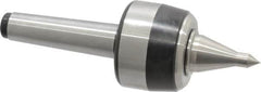 Royal Products - MT3 Taper Shank, 2.33" Head Diam 4,640 Lb Capacity Live Center - 5,000 Max RPM, 1-3/4" Head Length, 1" Point Diam, 1.86" Point Len, 740 Lb Max Workpc, 7-1/16" OAL, 3/8" Tip Diam, Long Point - Benchmark Tooling