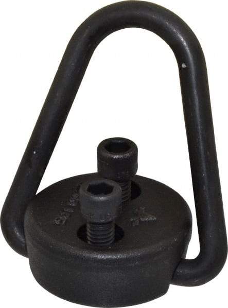 American Drill Bushing - 2,500 Lb Load Capacity Flip-Flop Hoist Ring - 7-10 Ft/Lb Torque, 3/8 Thread, Forged Chrome Moly Steel, Black Oxide Finish - Benchmark Tooling