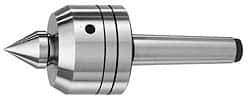 Royal Products - MT4 Taper Shank, 3-1/2" Head Diam 2,880 Lb Capacity Live Center - 3,500 Max RPM, 2.64" Head Length, 1-1/2" Point Diam, 1.79" Point Len, 1,070 Lb Max Workpc, 9" OAL, Changeable Standard Point - Benchmark Tooling