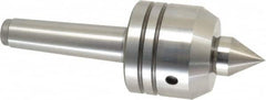 Royal Products - MT3 Taper Shank, 2-3/8" Head Diam 1,640 Lb Capacity Live Center - 5,000 Max RPM, 2.07" Head Length, 1" Point Diam, 1-1/4" Point Len, 500 Lb Max Workpc, 6-13/16" OAL, Changeable Standard Point - Benchmark Tooling