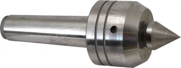 Royal Products - MT5 Taper Shank, 3-1/2" Head Diam 2,880 Lb Capacity Live Center - 3,500 Max RPM, 2.64" Head Length, 1-1/2" Point Diam, 1.79" Point Len, 1,070 Lb Max Workpc, 10-1/16" OAL, Changeable Standard Point - Benchmark Tooling