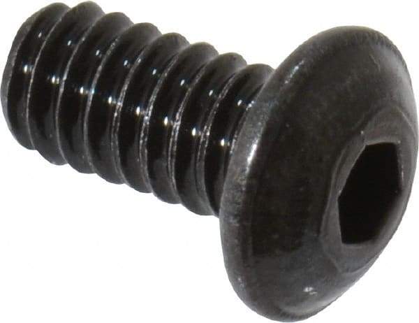 Value Collection - #2-56 UNC Hex Socket Drive, Button Screw - Alloy Steel, Black Oxide Finish, Fully Threaded, 3/16" Length Under Head - Benchmark Tooling