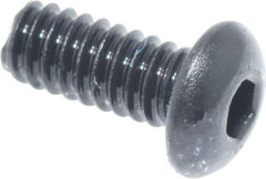 Value Collection - #3-48 UNC Hex Socket Drive, Button Screw - Alloy Steel, Black Oxide Finish, Fully Threaded, 1/4" Length Under Head - Benchmark Tooling