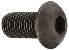 Value Collection - 3/8-24 UNF Hex Socket Drive, Button Screw - Alloy Steel, Black Oxide Finish, Fully Threaded, 3/4" Length Under Head - Benchmark Tooling