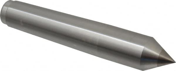 Royal Products - 0.938" Head Diam, Carbide-Tipped Steel Standard Point Solid Dead Center - 3MT Morse Taper, 0.938" Point Diam, 5-1/4" OAL - Benchmark Tooling