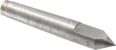 Royal Products - 0.7" Head Diam, Carbide-Tipped Steel Standard Point Half Dead Center - 2MT Morse Taper, 0.7" Point Diam, 4-3/16" OAL - Benchmark Tooling