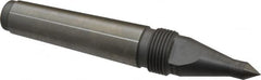 Royal Products - 0.938" Head Diam, Hardened Steel Long Point Solid Dead Center - 3MT Morse Taper, 0.38" Point Diam, 0.63" Point Length, 5-15/16" OAL - Benchmark Tooling