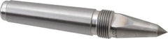 Royal Products - 0.938" Head Diam, Carbide-Tipped Steel Long Point Solid Dead Center - 3MT Morse Taper, 0.38" Point Diam, 5.94" OAL - Benchmark Tooling