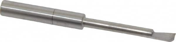 Accupro - 0.135" Min Bore Diam, 1" Max Bore Depth, 3/16 Shank Diam, Helical Boring Bar - Right Hand Cut, Solid Carbide, Bright Finish - Exact Industrial Supply