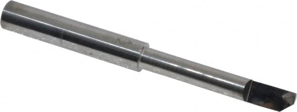 Accupro - 0.21" Min Bore Diam, 1-1/4" Max Bore Depth, 1/4 Shank Diam, Helical Boring Bar - Right Hand Cut, Solid Carbide, Bright Finish - Exact Industrial Supply