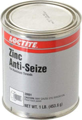 Loctite - 1 Lb Can General Purpose Anti-Seize Lubricant - Zinc, -29 to 398°C, Gray, Water Resistant - Benchmark Tooling