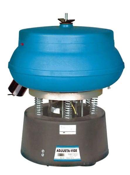 Raytech - 0.75 Cu Ft, 1/3 hp, Wet/Dry Operation Vibratory Tumbler - Adjustable Amplitude, Flow Through Drain - Benchmark Tooling