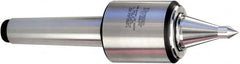 Royal Products - MT2 Taper Shank, 1-3/4" Head Diam 1,735 Lb Capacity Live Center - 6,000 Max RPM, 2.12" Head Length, 7/8" Point Diam, 1-3/4" Point Len, 885 Lb Max Workpc, 6-19/32" OAL, 3/8" Tip Diam, Long Point - Benchmark Tooling