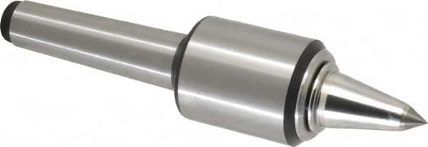 Royal Products - MT3 Taper Shank, 1.7" Head Diam 830 Lb Capacity Carbide Tipped Live Center - 12,000 Max RPM, 2.12" Head Length, 7/8" Point Diam, 1-3/4" Point Len, 180 Lb Max Workpc, 7-23/32" OAL, 3/8" Tip Diam, Long Point - Benchmark Tooling