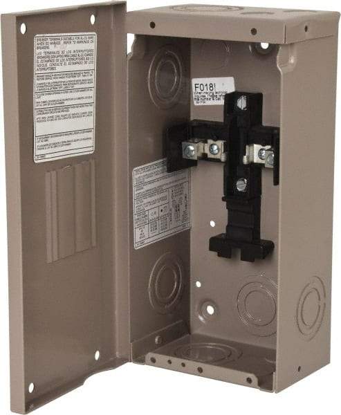 Eaton Cutler-Hammer - 2 Circuits, 120/240 VAC, 40 Amp Main, 14 AWG, Surface, Indoor Main Lug Load Center - 1 Phase, 1 NEMA Rating, 4-1/2 Inch Wide x 3.13 Inch Deep x 9-1/2 Inch High - Benchmark Tooling