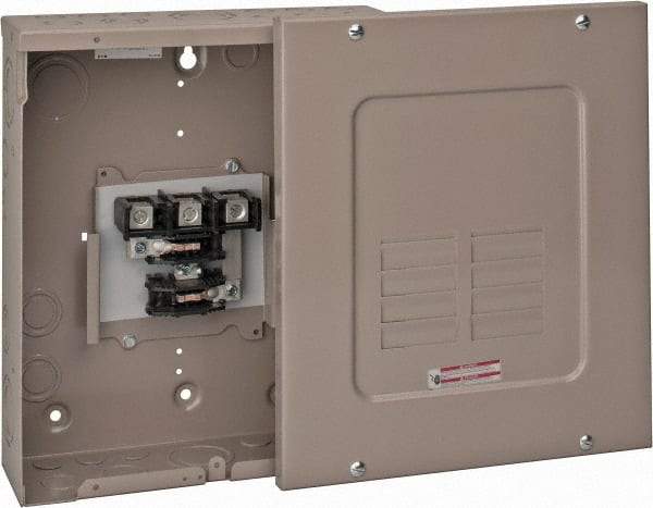 Eaton Cutler-Hammer - 6 Circuits, 208/120 VAC, 125 Amp Main, 14-1/0 AWG, Surface, Indoor Main Lug Load Center - 3 Phase, 1 NEMA Rating, 11 Inch Wide x 3.69 Inch Deep x 13 Inch High - Benchmark Tooling