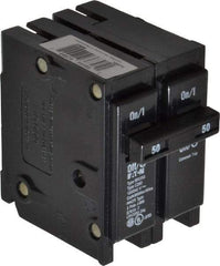 Eaton Cutler-Hammer - 50 Amp, 120/240 VAC, 2 Pole, Plug In Type BR Circuit Breaker - Thermal Magnetic Trip, 10 kA Breaking Capacity, 14-4 AWG - Benchmark Tooling