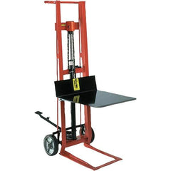 Wesco Industrial Products - 750 Lb Capacity, 40" Lift Height, Hydraulic Platform Base Manually Operated Lift - Benchmark Tooling